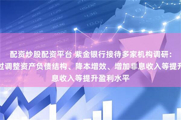 配资炒股配资平台 紫金银行接待多家机构调研：将继续通过调整资产负债结构、降本增效、增加非息收入等提升盈利水平